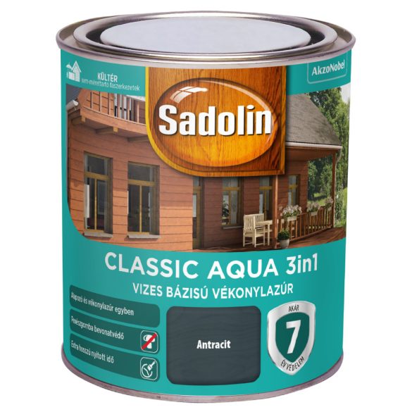 SADOLIN CLASSIC AQUA 0,75L ANTRACIT