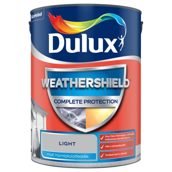 DULUX WEATHERSHIELD 4,5L FEHÉR HOMLOKZAT