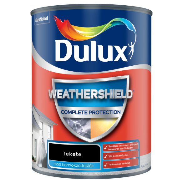 DULUX WEATHERSHIELD 0,9L FEKETE HOMLOKZA