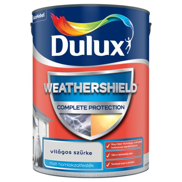 DULUX WEATHERSHIELD 4,5L VILÁGOSSZÜRKE